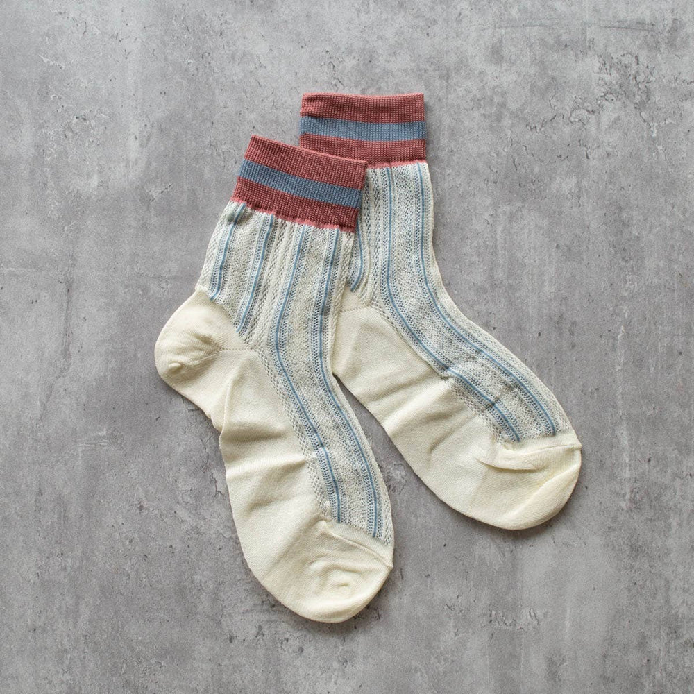 
                      
                        Ankle Mesh Striped Casual Socks
                      
                    