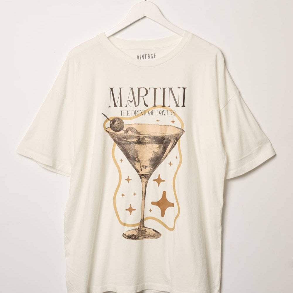 Martini Vintage-Wash Graphic Tee