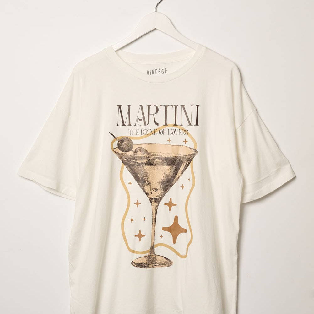 Martini Vintage-Wash Graphic Tee