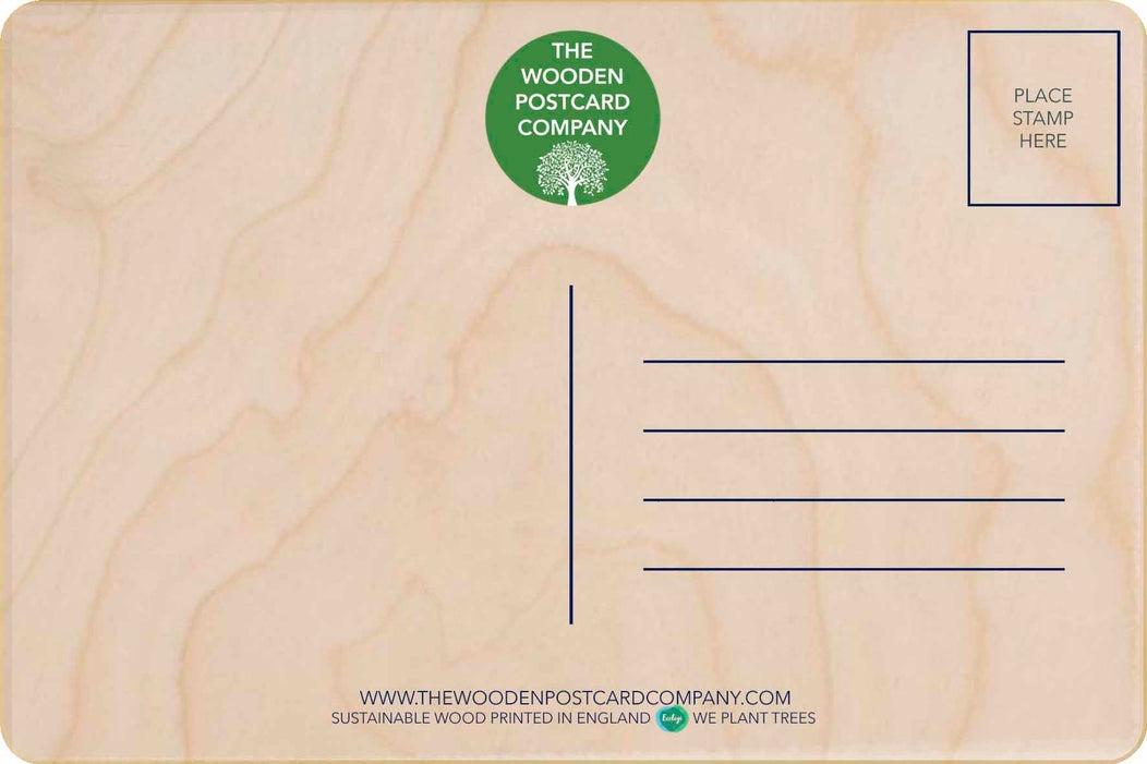 Cheese Plant Wooden Postcard